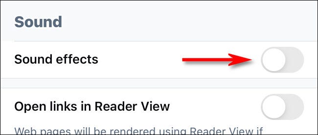 في إعدادات Twitter ، أوقف تشغيل "المؤثرات الصوتية".