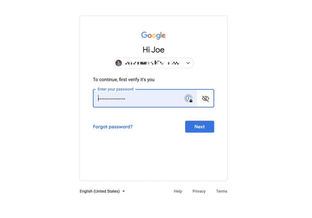 انقر على نعم في رسالة المطالبة من google لتسجيل الدخول