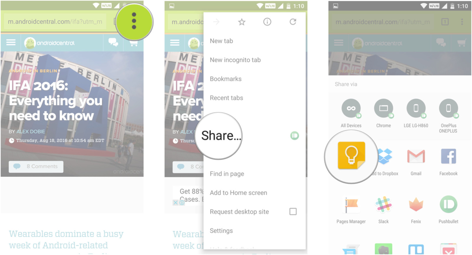 Google Keep የማጣቀሻ መሣሪያ