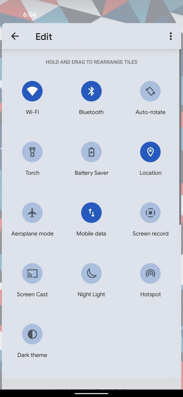 سجل شاشة android 11 إعدادات سريعة