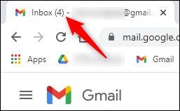 رقم "رسائل البريد الإلكتروني غير المقروءة" المعروض لصندوق الوارد.