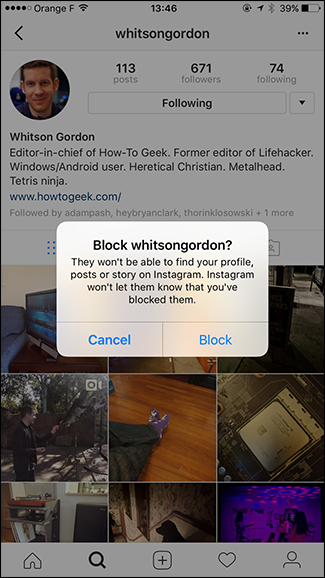 Instagram personen entblocken