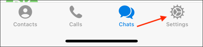 Nhấn vào biểu tượng Cài đặt từ thanh công cụ trong Telegram cho iPhone