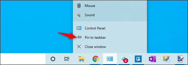 ʻO ke ala pōkole ʻo Pin Control Panel i ka pahu hana Windows 10