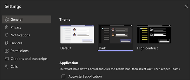 โหมดมืดใน Microsoft Teams บนเดสก์ท็อป