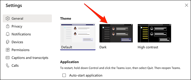 قم بتمكين الوضع المظلم في Microsoft Teams على سطح المكتب