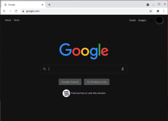 Цёмны рэжым Chrome OS