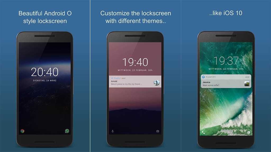 Floatify - ఉత్తమ లాక్ స్క్రీన్ యాప్‌లు