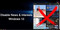 Cuaca sareng berita dina taskbar Windows 10