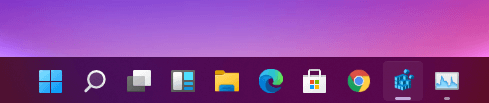 Medium Taskbar شريط المهام متوسط الحجم