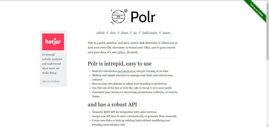 موقع اختصار روابط Polr