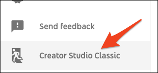 Klassische YouTube Studio-Option