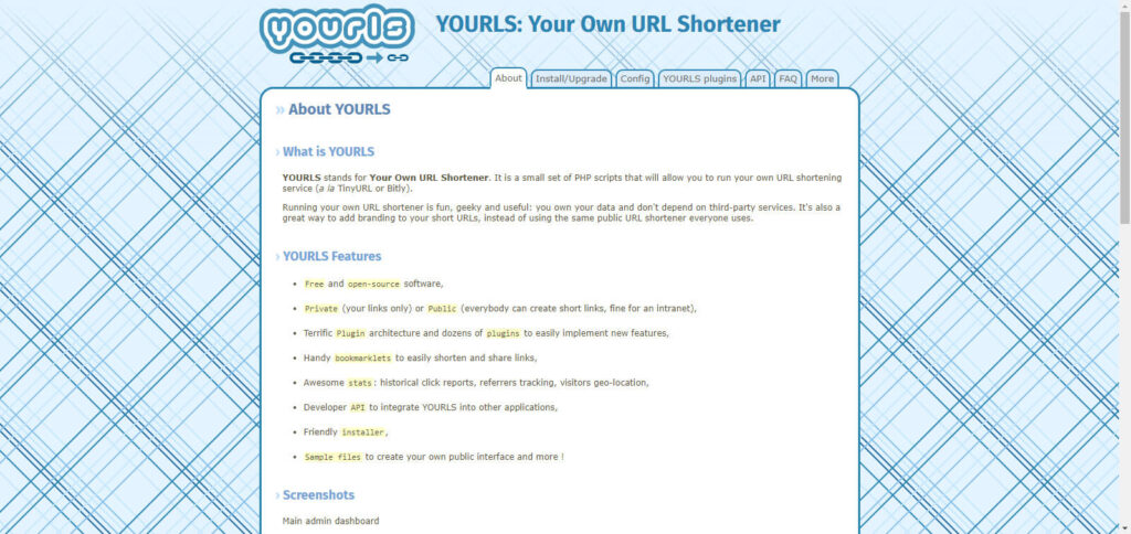 موقع اختصار روابط yourls