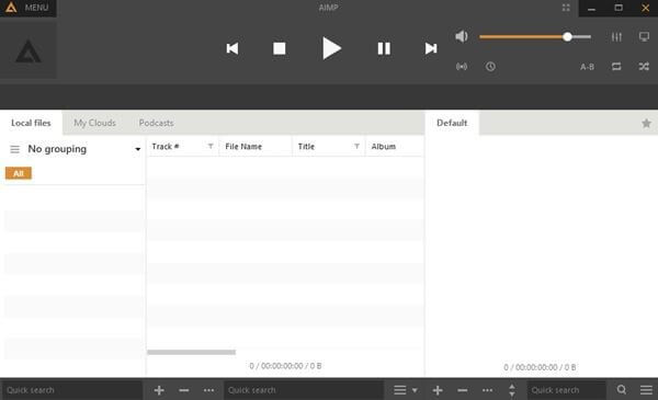 Otvorte aplikáciu a vychutnajte si aplikáciu AIMP music player na počítači