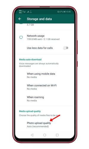 ໃຫ້ຄລິກໃສ່ຕົວເລືອກຄຸນນະພາບຂອງຮູບພາບ