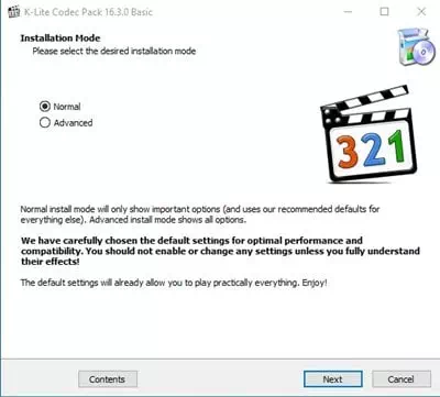 كيفية تثبيت برنامج K-lite Codec Pack