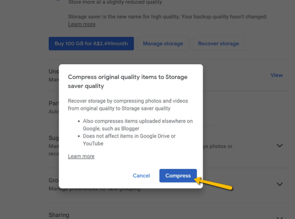 Фазои нигоҳдории Google Photos -ро чӣ гуна бояд холӣ кард