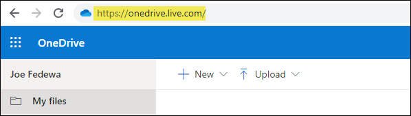 Ad website OneDrive