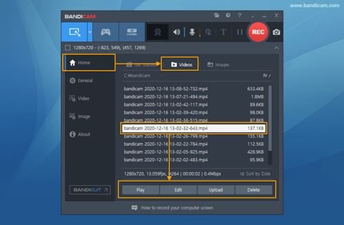Bandicam تسجيل شاشة