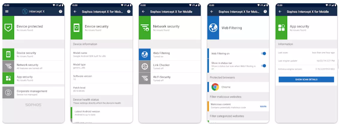 Sophos Intercept X vir mobiele toestelle