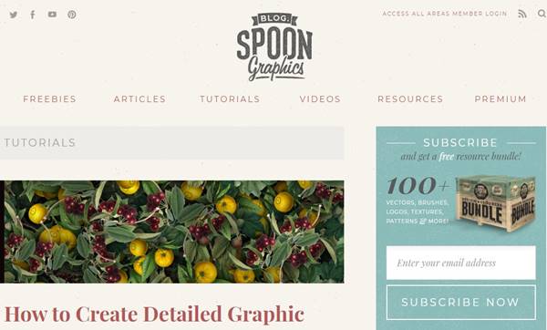 Site Web de Spoon Graphics