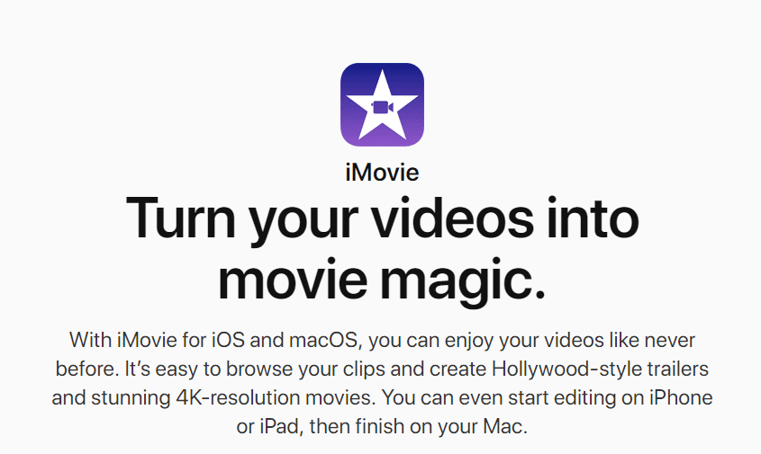 برامج iMovie