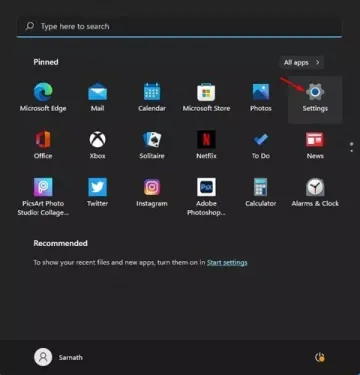 Configuración en Windows 11