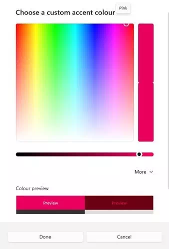 قم بالنقر فوق (View Colors) لعرض الألوان ، ثم قم بتحديد اللون المخصص الذي تريده