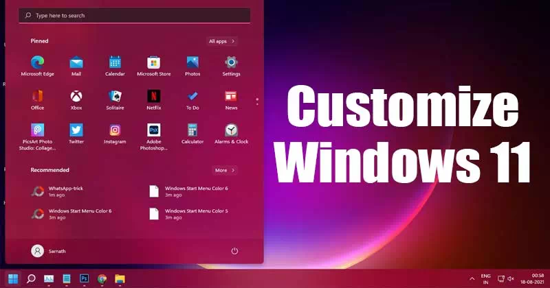 Cómo cambiar el color del menú Inicio y el color de la barra de tareas en Windows 11