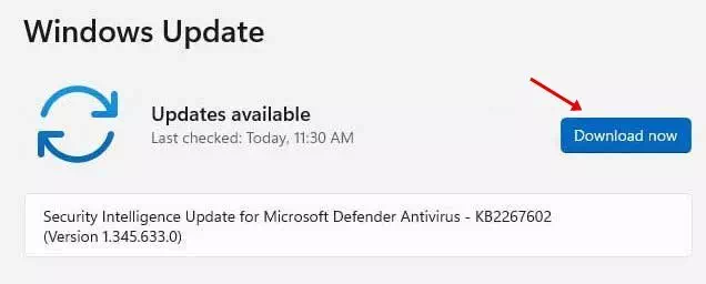 Windows update تحميل التحديثات