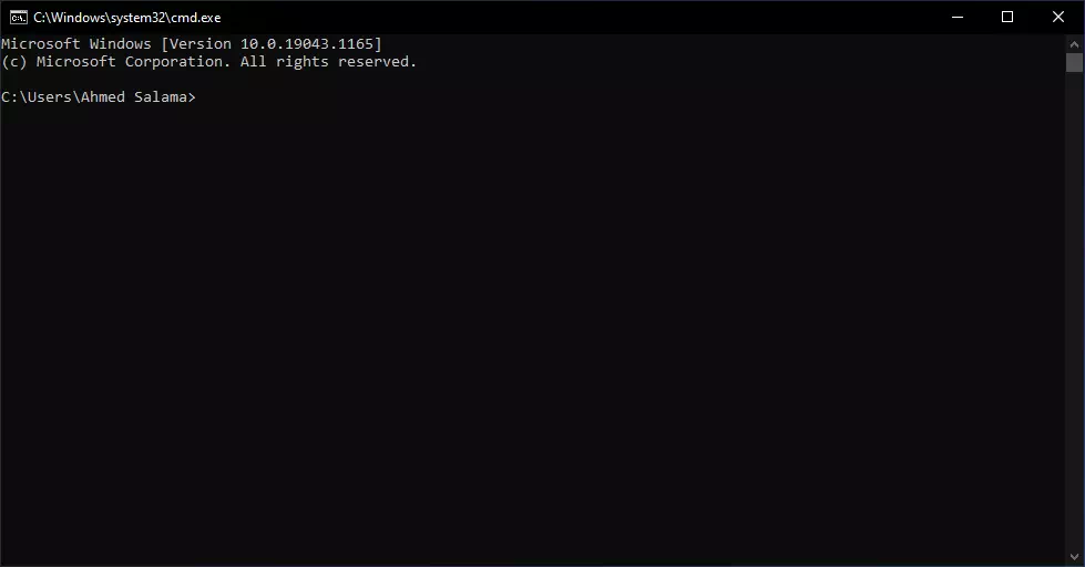 विंडोज कमांड प्रॉम्प्ट