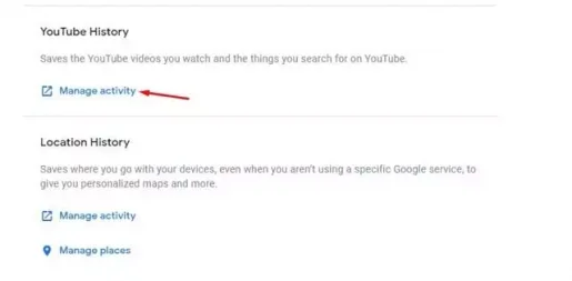 Google アクティビティ管理