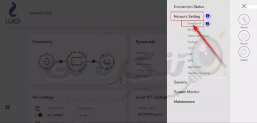 Ändern des MTU Wii-Routertyps Zyxel VMG3625-T50B