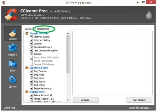 CCleaner تنظيف الملفات الغير مستخدمة  ببرنامج سي كلينر