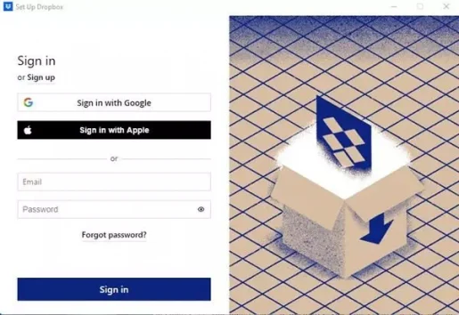 Dropbox تسجيل الدخول على برنامج دروب بوكس