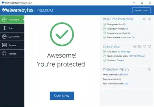 Το καλύτερο λογισμικό προστασίας από ιούς Malwarebytes