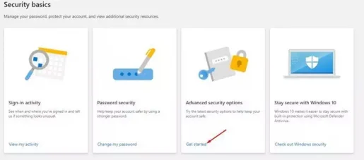 Microsoft Account Security Get Started