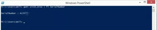 Hibal-i ang serial number pinaagi sa PowerShell