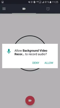 Quick Video Recorder Cho phép ứng dụng ghi lại âm thanh và video