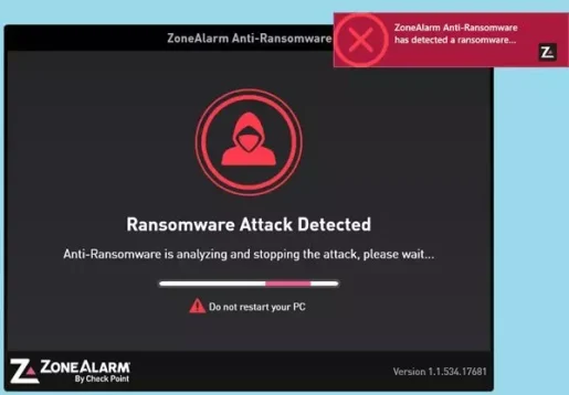 مميزات ZoneAlarm Anti-Ransomware