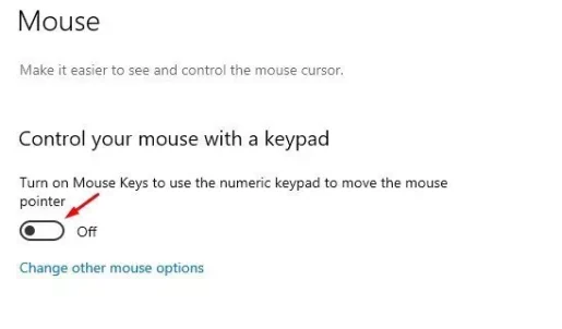 Control your mouse with a keypad