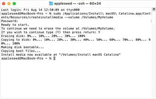 macos big sur terminal create bootable installer