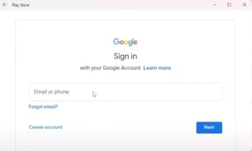 sign in with your Google Account