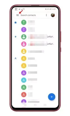 اضغط على الخطوط الأفقية الثلاثة