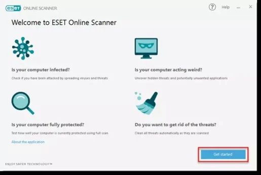 برنامج ESET Online Scanner