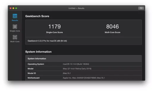 Барои чен кардани кори компютер GeekBench 5-ро зеркашӣ кунед