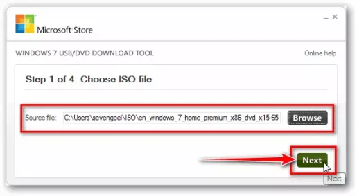 Găsiți fișierul Windows iSO