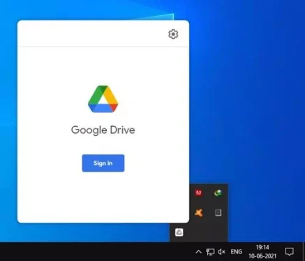 Google Drive Sign in