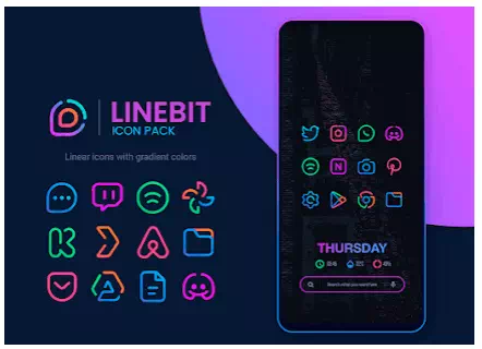 Linebit - Icon Pack‏