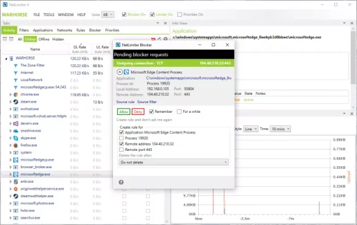 NetLimiter إضافة قواعد